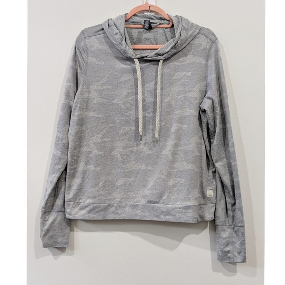 Vuori Essential Hoodie In Gray Camo - Picture 2 of 7
